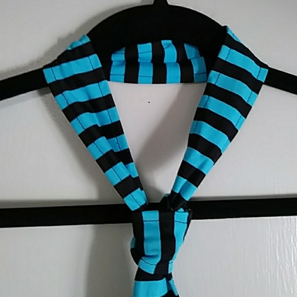 Blue/Black Horizontal Stripe Tie - Picture 2 of 6